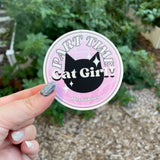 ‘Part-Time Cat Girl!’ Vinyl Sticker