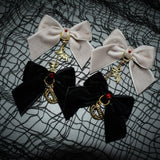 Velvet Vampire Bow Set - Monochrome